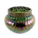 An Austrian Secessionist iridescent glass vase, probably Kralik circa 1900