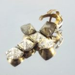 A 9 carat gold Masonic articulated ball pendant