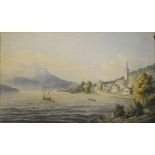 Continental School (19th century), Coastal Landscape, watercolour, signed C.Voss 1867, together with