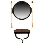 A French Macasser Console Table and Mirror