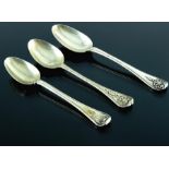 Three William IV and Victorian silver spoons