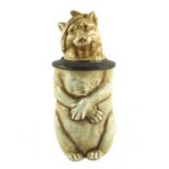 Schierholz, a novelty half litre character stein, modelled as a Sick Cat