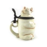 Schierholz, a novelty third litre character stein, modelled as a Pig