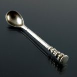 A Victorian silver seal top condiment spoon, Charles Thomas Fox and George Fox