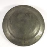 A 19th century pewter plate