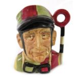 A Royal Doulton prototype small character jug, Jockey