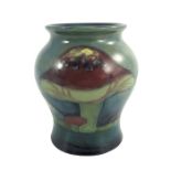 William Moorcroft, a Claremont toadstool vase, circa 1920, small baluster form, impressed marks, 8cm