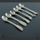 Three pairs of William IV and Victorian silver egg spoons