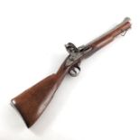 An East India Company flintlock blunderbuss, 14 inch barrel, lock stamped with the East India Compa