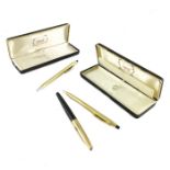 Cross, a Classic Century 12 KT rolled gold ballpoint pen and propelling pencil