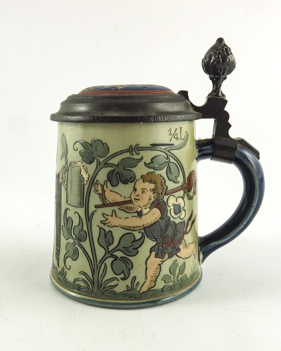 Mettlach, Villeroy and Boch, a quarter litre stein, incised Munich Child - Image 4 of 7