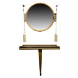 An Art Deco Style Birds Eye Maple Console Table and Mirror