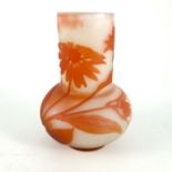 A Galle cameo glass vase