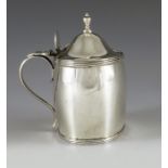 S Blanckensee and Sons, Chester 1936, a George VI silver mustard pot, bowed oval form, with reeded b