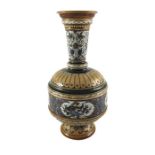 Mettlach, Villeroy and Boch, a pedestal vase