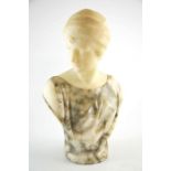After Guglielmo Pugi, marble sculpture, bust of a lady, 43.5cm high