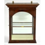 An Edwardian walnut mirrored and glazed display cabinet