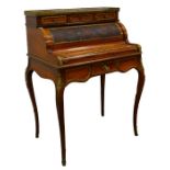 A Louis XV style ormolu mounted rosewood bonheur du jour