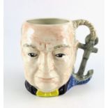 A Shorter & Son large character jug, Winston Churchill, impressed marks, 16cm high