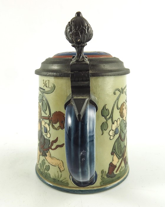 Mettlach, Villeroy and Boch, a quarter litre stein, incised Munich Child - Image 5 of 7