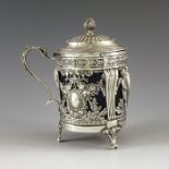 Unknown, Paris circa 1789, a Louis XVI French silver mustard pot, cylindrical form, die stamped and