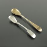 A Scottish Provincial silver condiment spoon and another