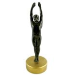 An Art Deco bronzed figure of a male gymnast