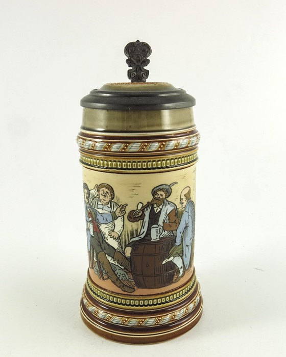 C Gorig for Mettlach, Villeroy and Boch, a half litre stein, Hunters Tales, Es Lebe der Nimrod - Image 3 of 7