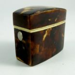 A Victorian tortoishell ring box