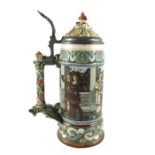 Mettlach, Villeroy and Boch, a litre Lohengrin stein