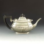 An Edwardian silver teapot, William Aitken, Birmingham 1904