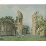 Walter Tyndale (1855-1943), Glastonbury Abbey, watercolour