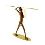 Karl Hagenauer, an Austrian Art Deco brass and hardwood sculpture