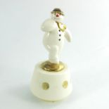 Royal Doulton snowmen figure, The Snowman musical box , gold and silver highlights colourway, proper