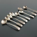 George III and later silver condiment spoons
