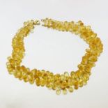 A citrine type gemstone necklace
