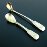 Two Victorian Scottish Provincial silver condiment spoons