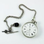 A Victorian silver Ludgate pocket watch, J W Benson