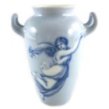 A Royal Copenhagen twin handled vase