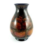 William Moorcroft, a large Flambe Eventide vase