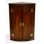 A 19th Century Mahogany Bow Fronted Corner Cupboard