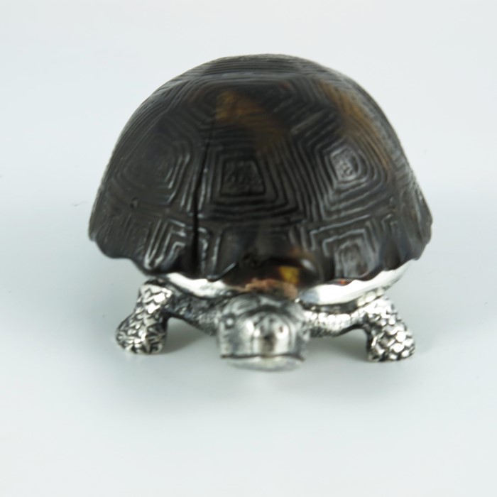 A Victorian novelty silver and tortoiseshell table vesta case - Image 6 of 8