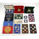 A collection of commemorative coins