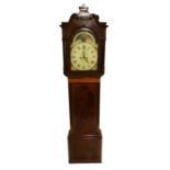 A George III mahogany and marquetry inlaid longcase clock, Martin Clayton of Manchester