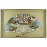 H Bach, Madrid, a 19th century hand painted fan