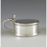 Barnard and Son Ltd., London 1956, an Elizabeth II silver mustard pot, shallow cylindrical form, wit