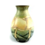 William Moorcroft, a salt glazed Landscape vase