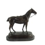 20th century, bronze figure of a race horse