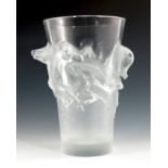 Lalique, an Equus limited edition glass vase, designed 2012