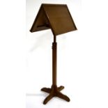 A Cotswold School oak double music stand or lectern
